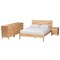 Baxton Studio Hosea Japandi Carved Honeycomb Natural King Size 4-Piece Bedroom Set 246-13620-13627-13622-13623-ZORO - alternate 1